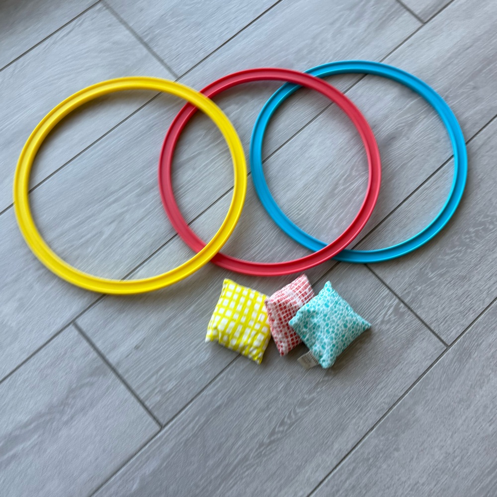 Lovevery Jump-In Eco Hoops/Bean Bags  from Investigator Play Kit (31-33 months)